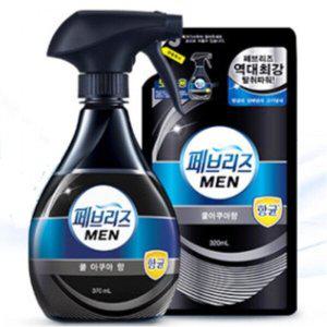 [신세계라이브쇼핑]페브리즈맨 쿨아쿠아향 탈취제 일반용 370ml 리필용 320ml