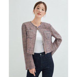 로엠 공식브랜드관 트위드 배색 칼라리스 자켓2colors_RMJKD49R57 441641