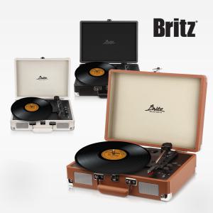 브리츠 BZ-TP1000 휴대용 LP 턴테이블 레코드 플레이어 블루투스 스피커 RCA AUX단자 헤드폰단자 캠핑