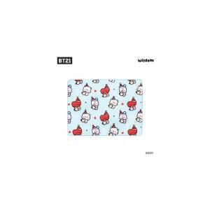 BT21 minini 무릎 담요 스카이블루(TT+RJ+MG) BTS 굿즈 사무실 캠핑 차박 블랑켓 부드러운 푹신한