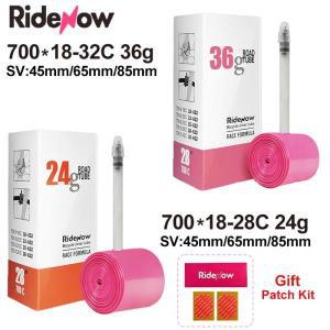 RideNow 초경량 자전거 내부 튜브 700C x 18 25 28 32 도로 MTB TPU 타이어 45/65/85mm 길이 프랑스어 밸브