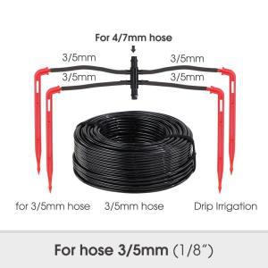 고성능 정원 4/7mm ~ 3/5mm 호스 자동 급수 키트 타이머 물방울 관개 시스템 화분 가정용 팔꿈치 에M