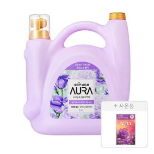 아우라 초고농축 섬유유연제 화이트릴리, 5.5L, 1개 + 증정(생화캡슐 리필 자스민머스크, 680ml, 1개)