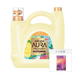 아우라 초고농축 섬유유연제 미드나잇골드, 5.5L, 1개 + 증정(생화캡슐 리필 자스민머스크, 680ml, 1개)