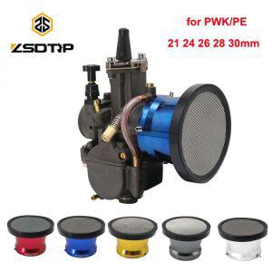 오토바이 에어 필터 바이크 ZSDTRP 윈드 혼 컵 합금 트럼펫 PWK21 24 26 28 30mm PE28 기화기 50mm 458502