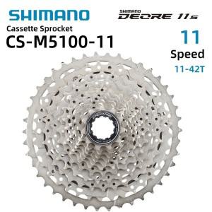 시마노 MTB Deore CS M5100 11 단 프리휠 산악 자전거, 카세트 스프로킷, 11-42T, 11-51T, HG 플라이휠