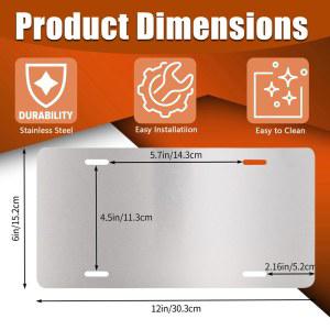 다산 번호판 녹슬지 않는 변색 방지 알루미늄 미국산 자동차 6x12 인치