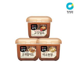 청정원 찌개된장450g 3종세트 (조개멸치+고깃집+미소)