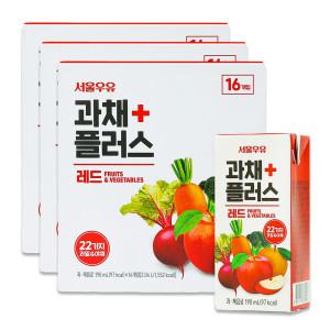 서울우유 과채플러스 레드 190ml 48팩-과채주스/과일주스