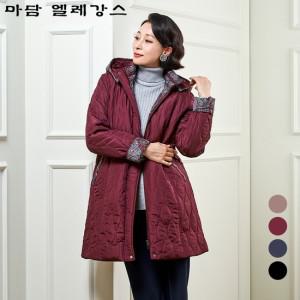 [최초가 158 000원]  페이즐리 포인트 퀼팅 에코퍼 코트 K224CT03