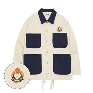 베테제 - Royal Flag Coverall Jacket (ivory) 로얄 플래그 커버올 자켓 (아이보리)