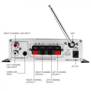 차량용 미니 하이파이 스테레오 오디오 앰프 블루투스 12V 자동 FM MP3 플레이어 USB SD DVD CD 지원 리모