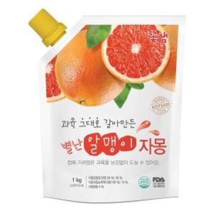 꽃샘 별난알맹이 자몽 (1kg x 8개입) 카페 스무디 에이드 드레싱 액상차 신선 과육