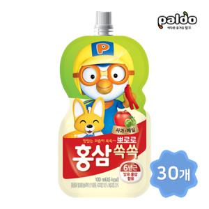 팔도 뽀로로 홍삼 쑥쑥 사과매실 100ml 30포