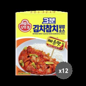 오뚜기 3분 김치참치 덮밥소스 매운맛 150g 12개