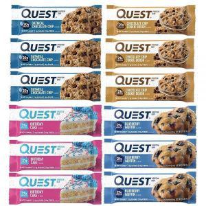 Quest Nutrition Protein Bar 맛있는 디저트 버라이어티 팩 1. 20g 이상의 단백질이 함유된 저탄수화물 식