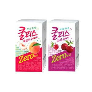 동원 쿨피스 제로 복숭아 + 자두 반반팩 140ml 24개 박스안심포장