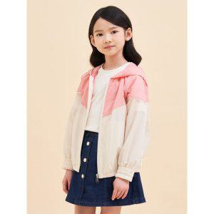 [BEANPOLE KIDS] 여아 컬러블록 후드 바람막이 점퍼  라이트 핑크 (BI4339G02Y)