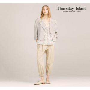 [써스데이아일랜드][Thursday Island] 7부 소매 퍼프 슬리브 크롭자켓(T224MJK234W)