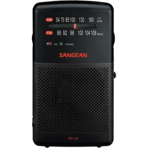 산진 라디오 SR-35 AM/FM 포켓 아날로그, 블랙