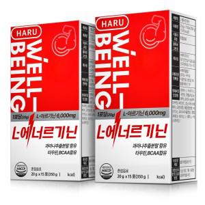 하루웰빙 L-에너르기닌 L아르기닌 6000mg BCAA함유 20g x 15포