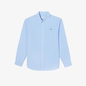 라코스테 LACOSTE 공식브랜드관 남성 솔리드 린넨 셔츠 CH569E-54G HBP 라이트블루