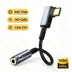 USB C타입 3.5 잭 하이파이 이어폰 어댑터 C-3.5mm 헤드폰 AUX 오디오 케이블 아이패드 프로 삼성 호환 화