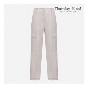 써스데이아일랜드 Thursday Island 포켓 디테일 코튼스판 팬츠T224MPT231W