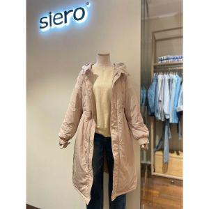 시에로 Siero 밴딩 포인트 후드 롱 패딩 점퍼 SG4JPF503 304460