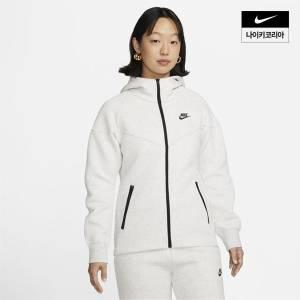 [매장정품] 나이키 NIKE 우먼스 스포츠웨어 테크 플리스 바람막이 윈드러너 풀집 후디 FB8339-013