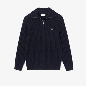 라코스테 LACOSTE 남성 케이블 반집업 와이드 카라 풀오버 AH301E-54N-KR217-HDE-BS 330520