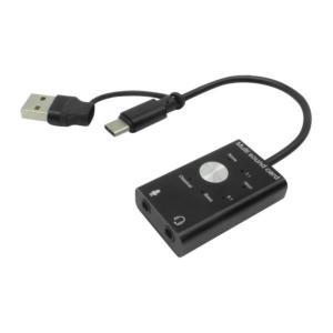 2in1 USB C타입 사운드카드 7.1 이어폰 마이크 헤드셋 사운드 외장형 컴퓨터