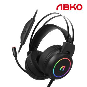 앱코 N500 가상 7.1 ENC 초경량 RGB 게이밍 헤드셋 블랙