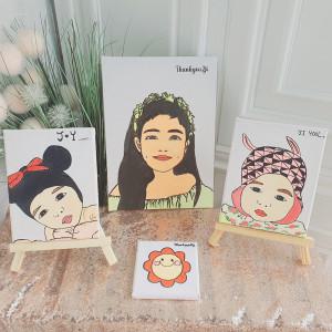 팝아트/자화상 DIY 캔버스액자 명화 유화 그림 그리기세트