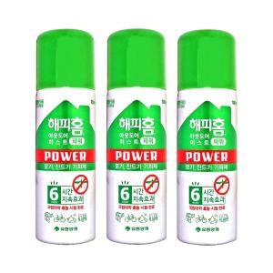 유한) 해피홈 아웃도어 미스트 파워 100ml  x 3개 (이카리딘) 모기 진드기 기피제