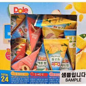 Dole 후룻팝 얼려먹어도 주스로도 아이간식 62ml 24입 후룻팝 Dole