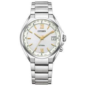 Citizen 손목시계 아테사 전파도 솔라 방수 사업 화이트 CB1120-50C 남성 실버