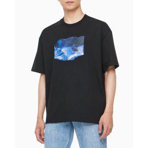 케빈클라인 진 CALVIN KLEIN JEANS 캘빈클라인 남성 오버핏 그래픽 로고 반팔 티셔츠 J326354329574