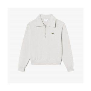 [매장정품] 라코스테 LACOSTE 여성 하프집업 티셔츠 [오프화이트]