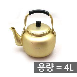 제이제이몰 양은 주전자 4L 황주전자 막걸리 반죽 통 주방 냄비 사발 리터 노란주전자 술집 식당 가게