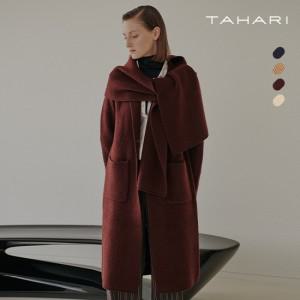 TAHARI 타하리 20FW 헤링본 니트코트+니트숄 2종SET