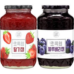 초록원 딸기잼 1kg + 블루베리잼 1kg/과일잼