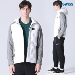 K-SWISS] 하이브리드 원형패턴 트레이닝 패딩 자켓