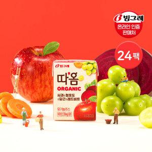 빙그레 따옴 유기농주스 사과 120ml 24팩