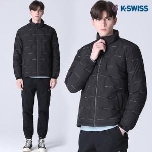 K-SWISS] 엘비스 스트라이프 패턴 경량 덕다운 패딩 점퍼