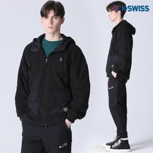 K-SWISS] 아웃포켓 반집업 기모 후드티