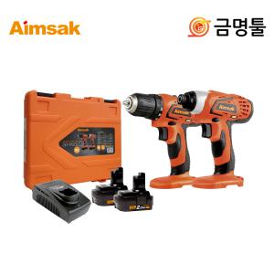 아임삭 AO314RM 충전콤보세트 14.4V 2.0AH 2팩 AD314R+AI314M 드릴+임팩셋트