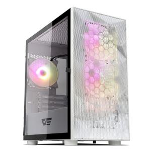 DARKFLASH DLM21 RGB MESH 강화유리 화이트 (미니타워)