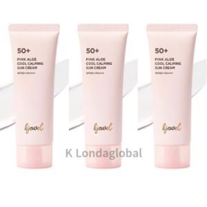 비주얼 핑크알로에 쿨카밍 선크림 SPF50+ 40ml 3개_MC