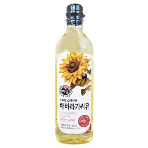 백설 해바라기씨유  900ml 1개 , 기름 오일